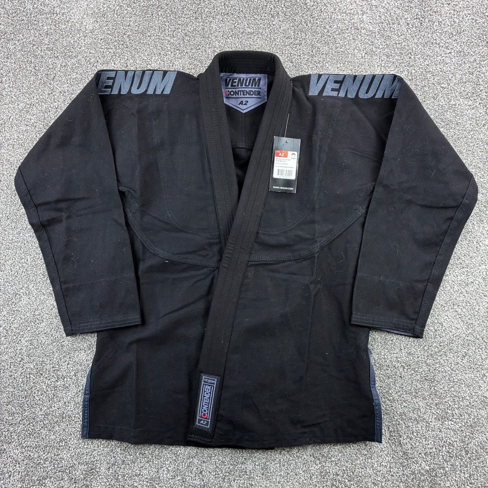 NEW Venum Contender Evo BJJ Gi Black Mens Size A2 Brazilian Jiu Jitsu Kimono